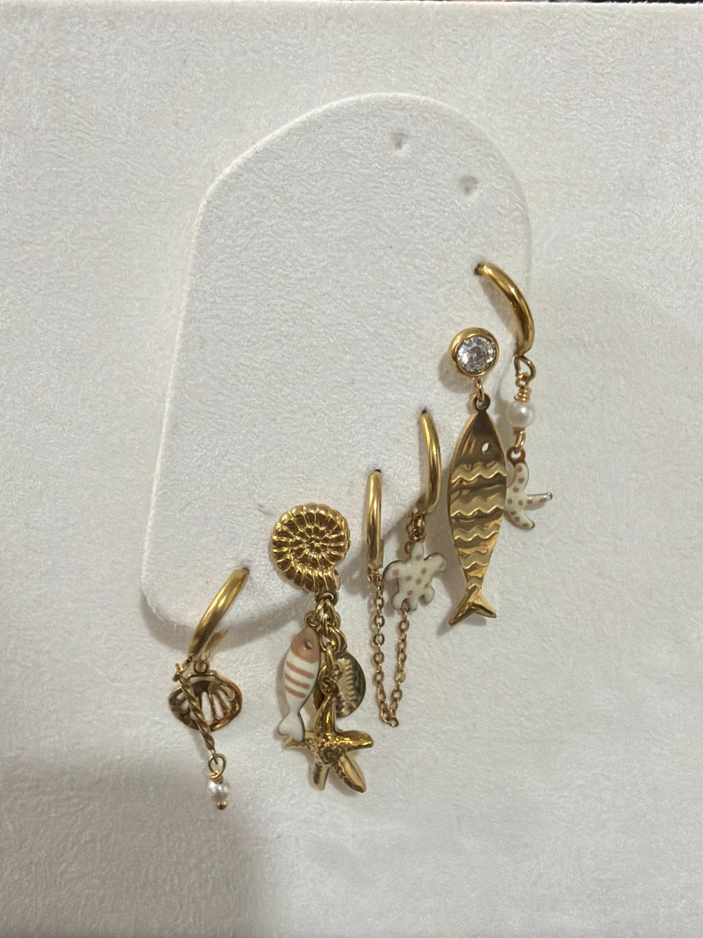 Set 6 orecchini marini