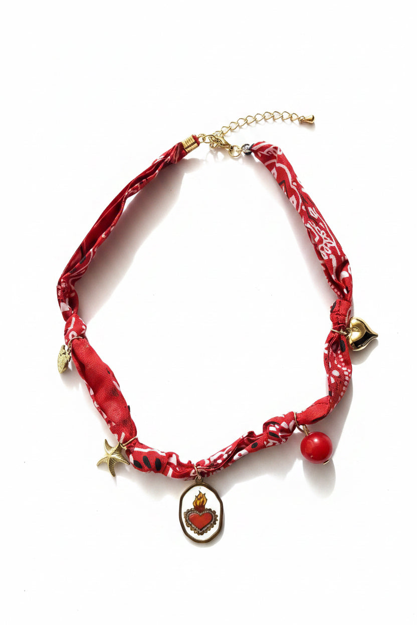 Collana Bandana Cuore sacro