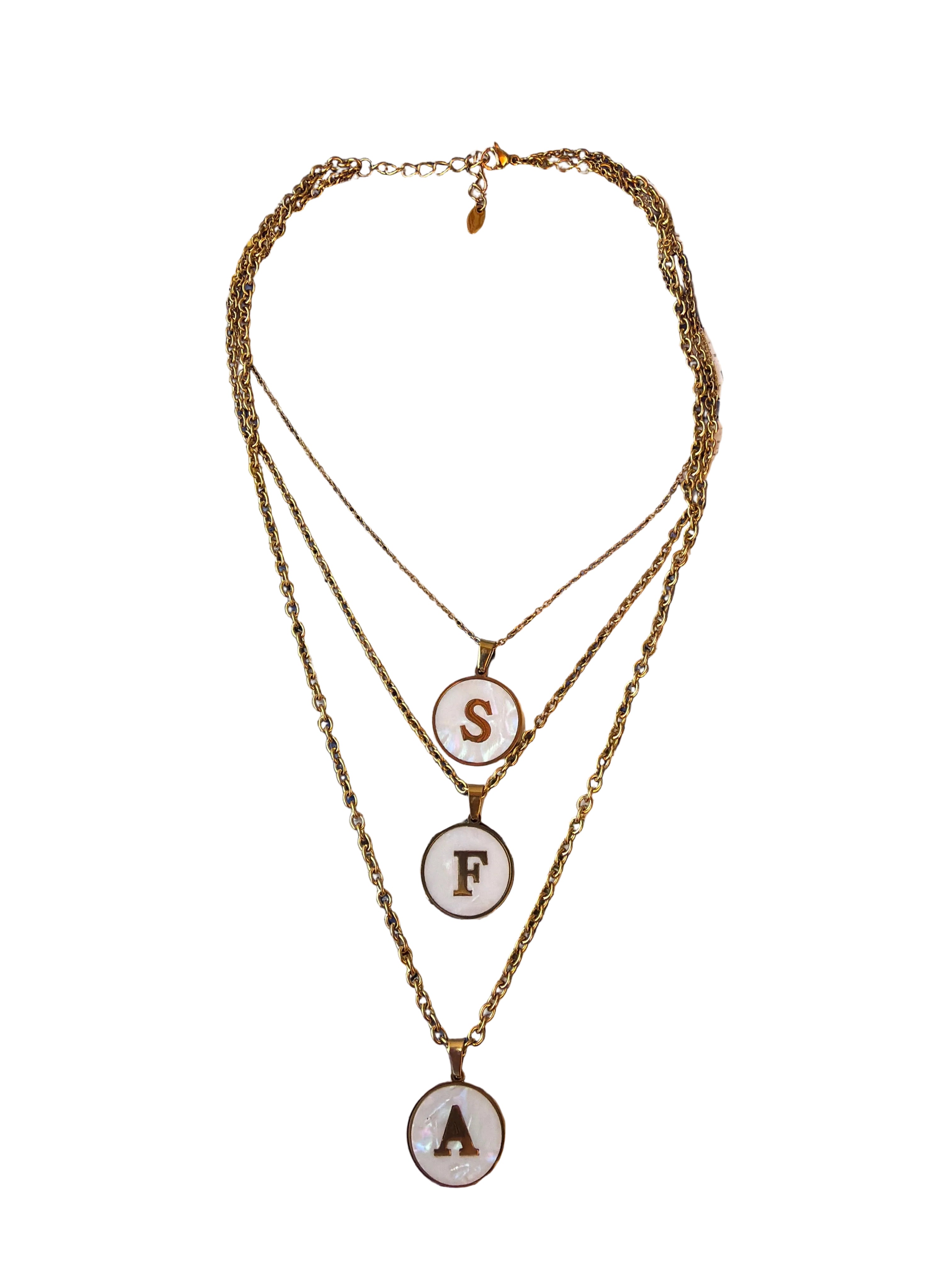 Collana Personalizzata acciaio 3 lettere