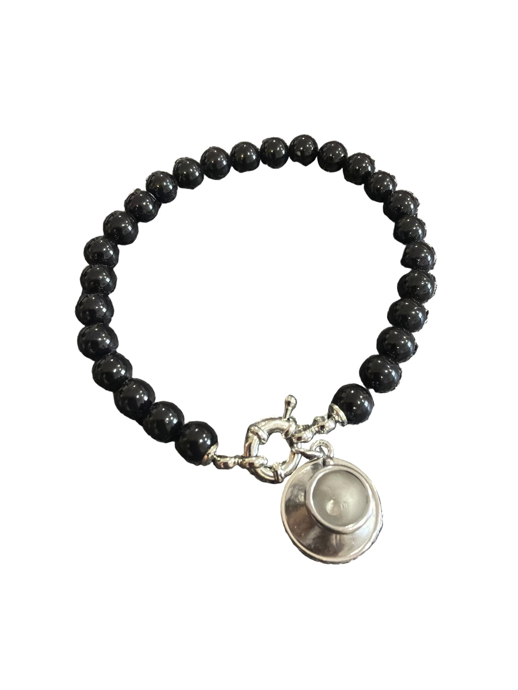 Bracciale perle tazza di caffè