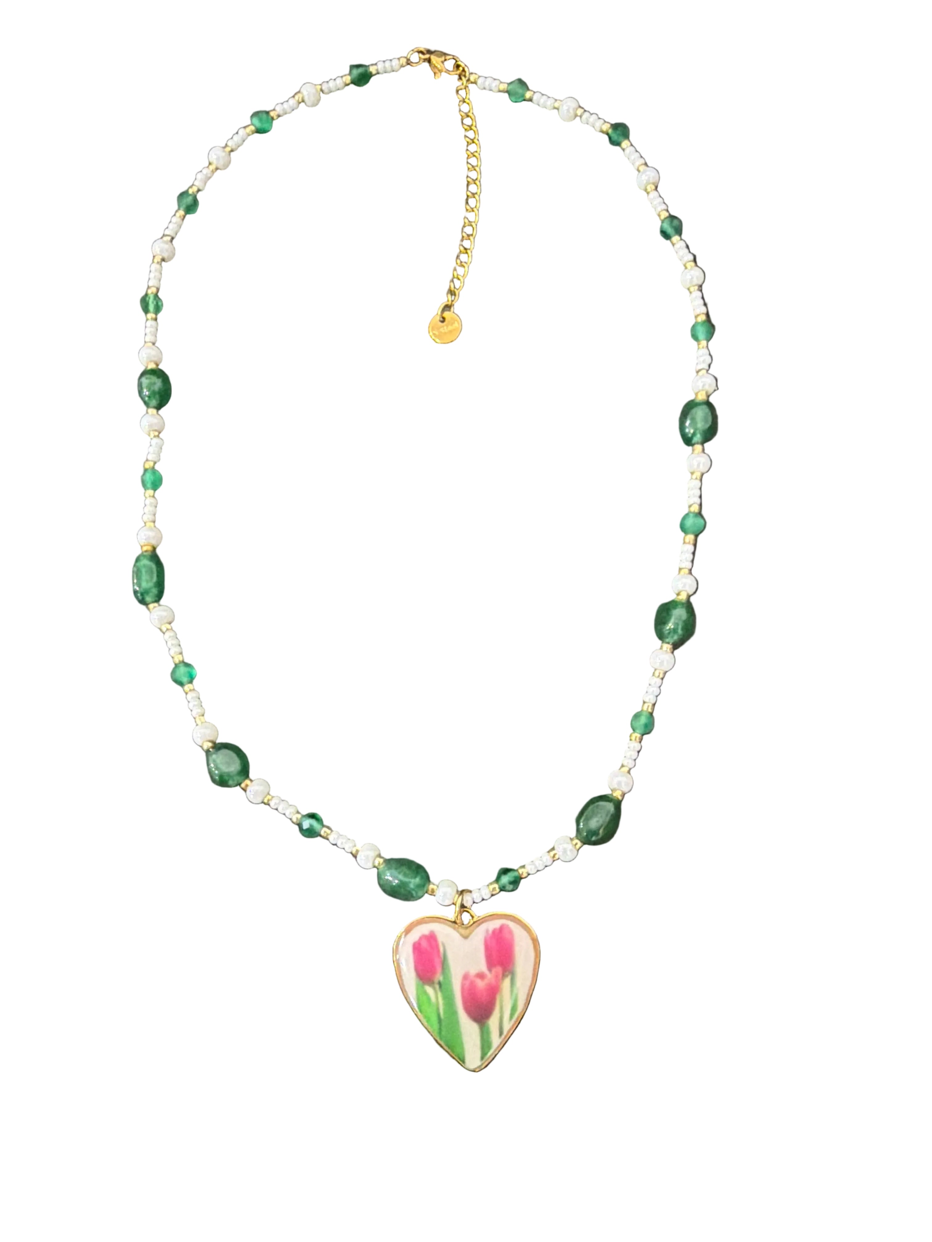 Collana perline Tulipani
