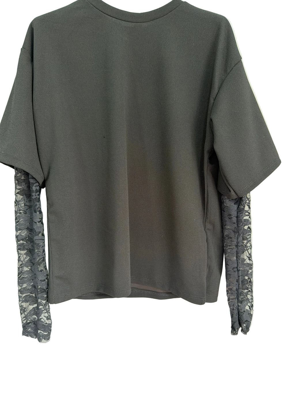 Maglia Slim mezza manica merletto