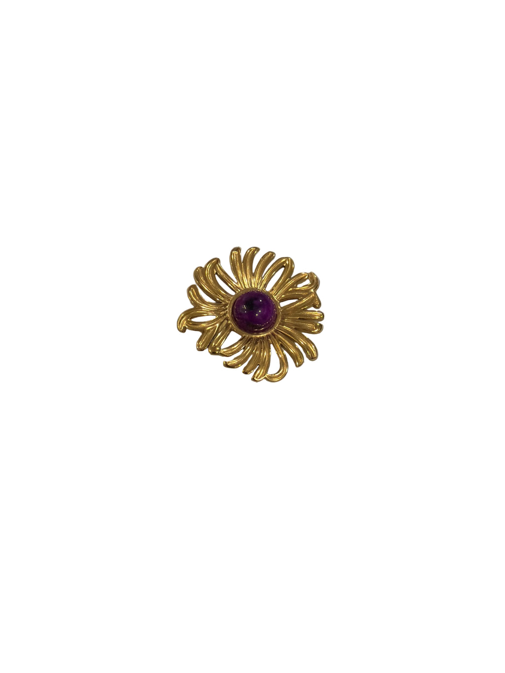 Anello fiore viola