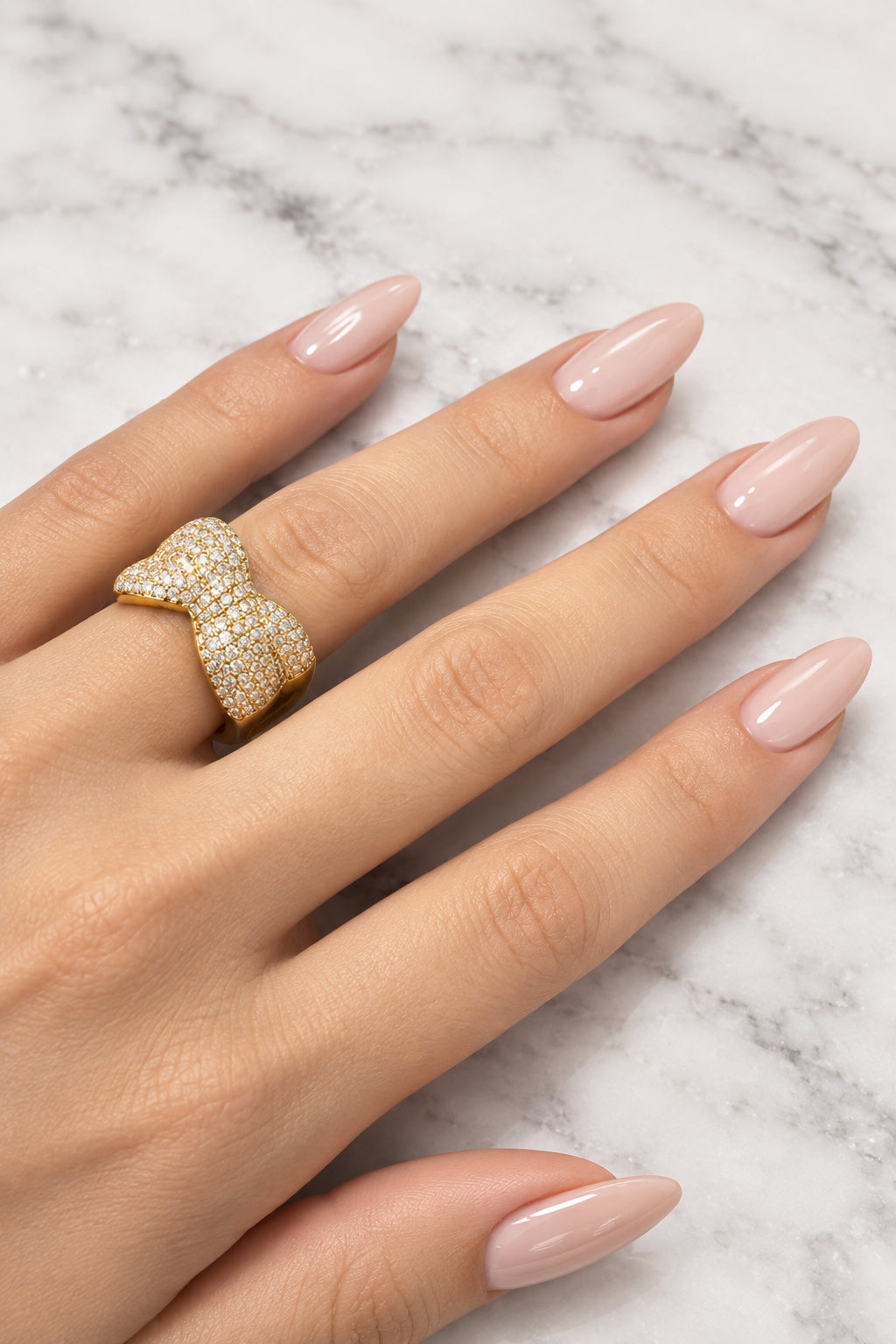 Anello incrocio zircon