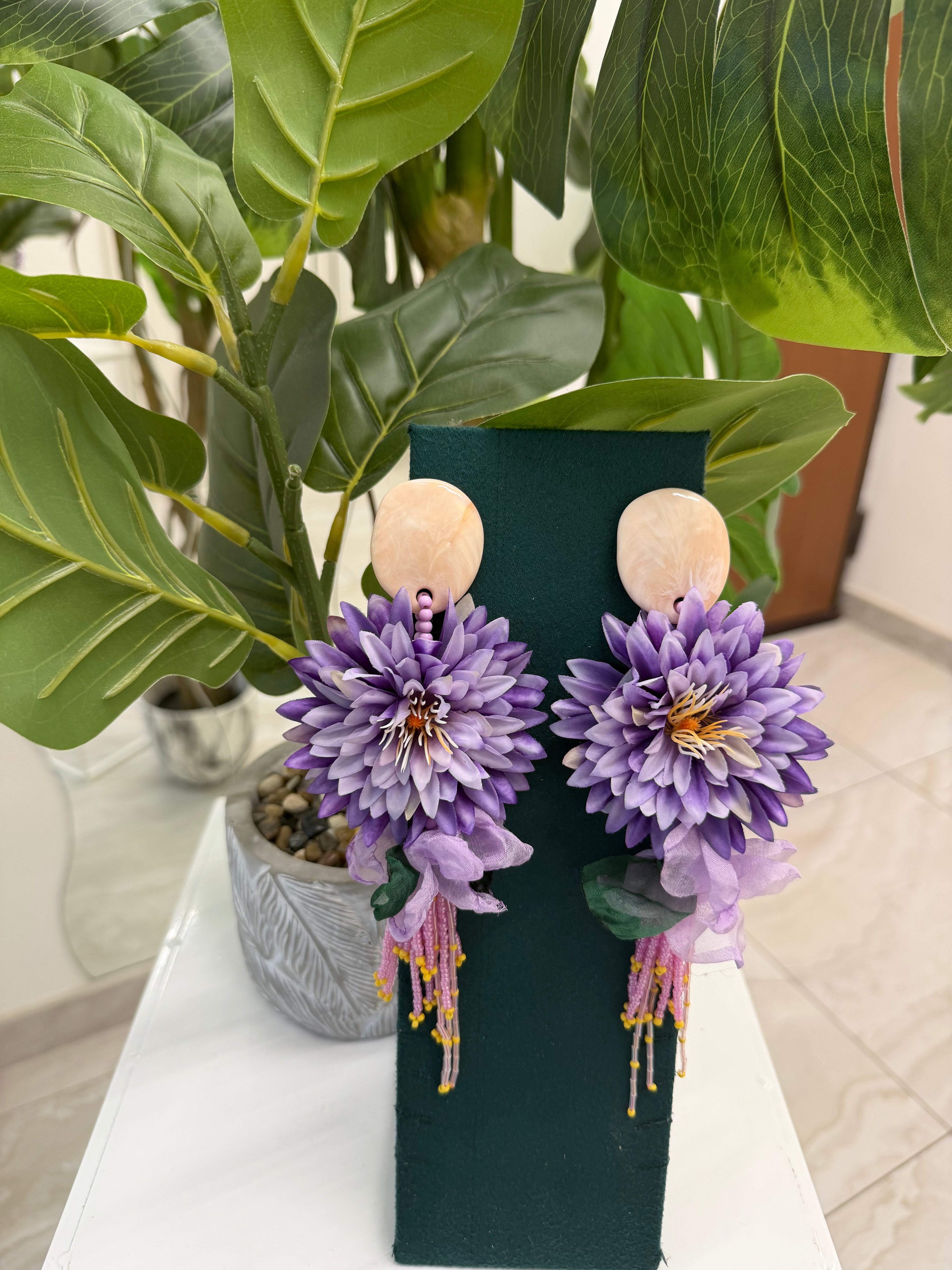 Orecchini Stravagance Dalia viola