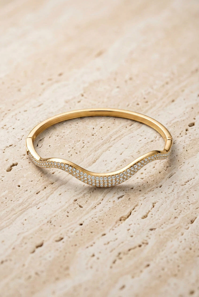 Bracciale rigido onda