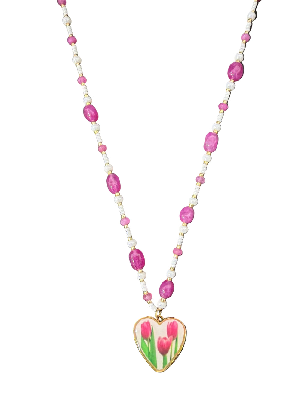 Collana perline Tulipani