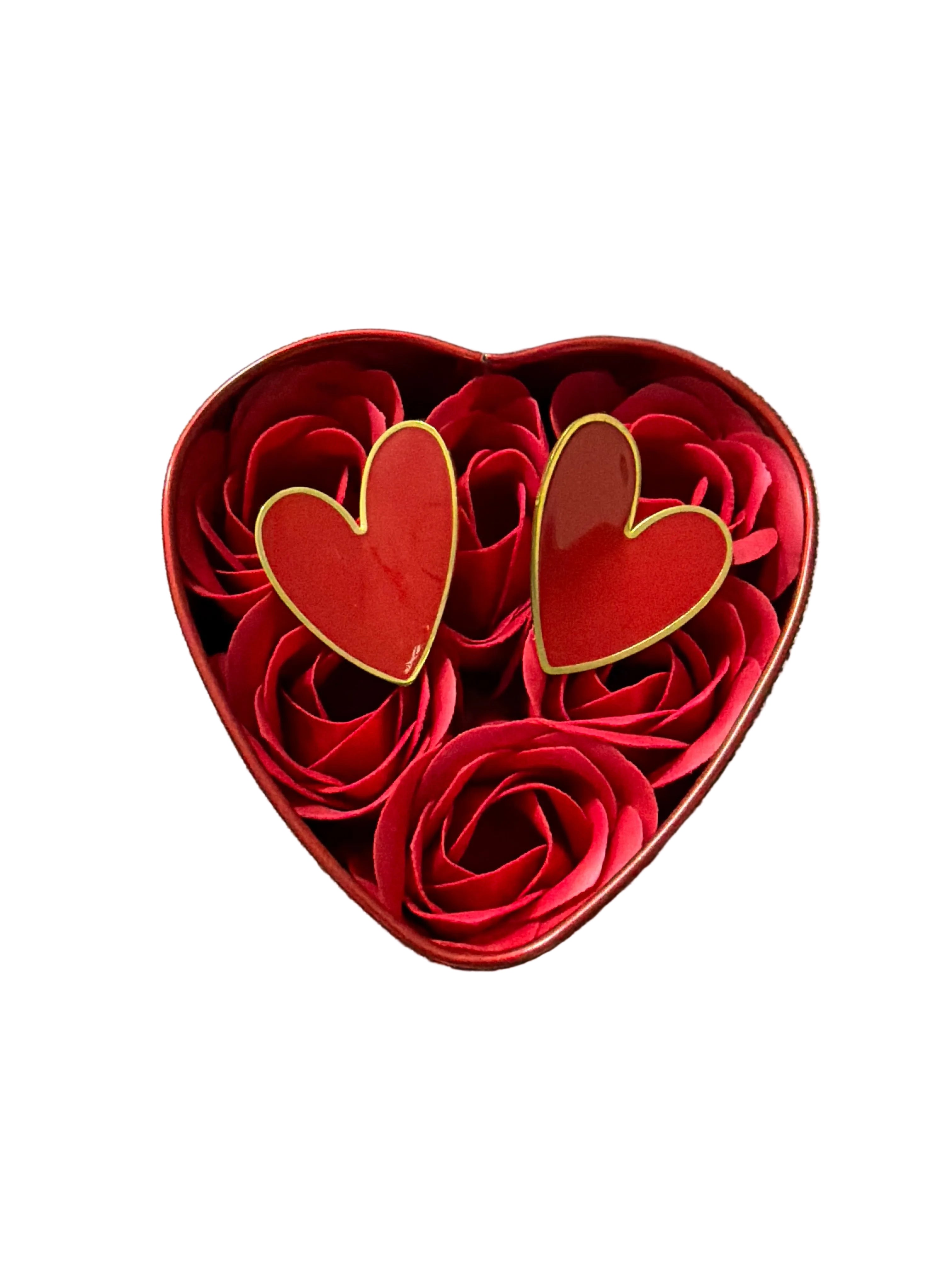 Orecchini Cuore Rosso