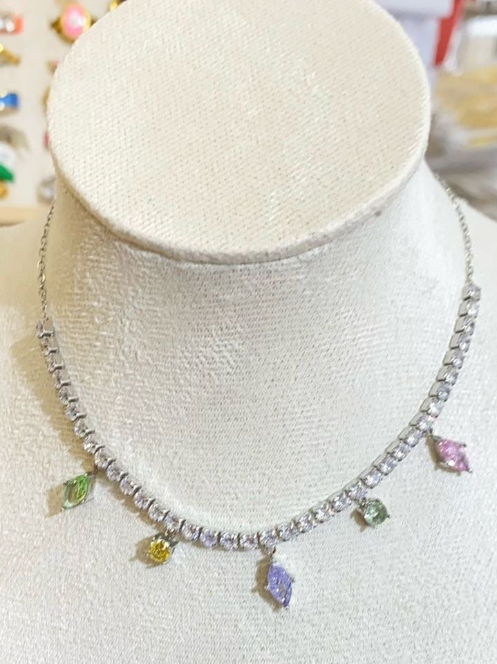 Collana Tennis Pastel