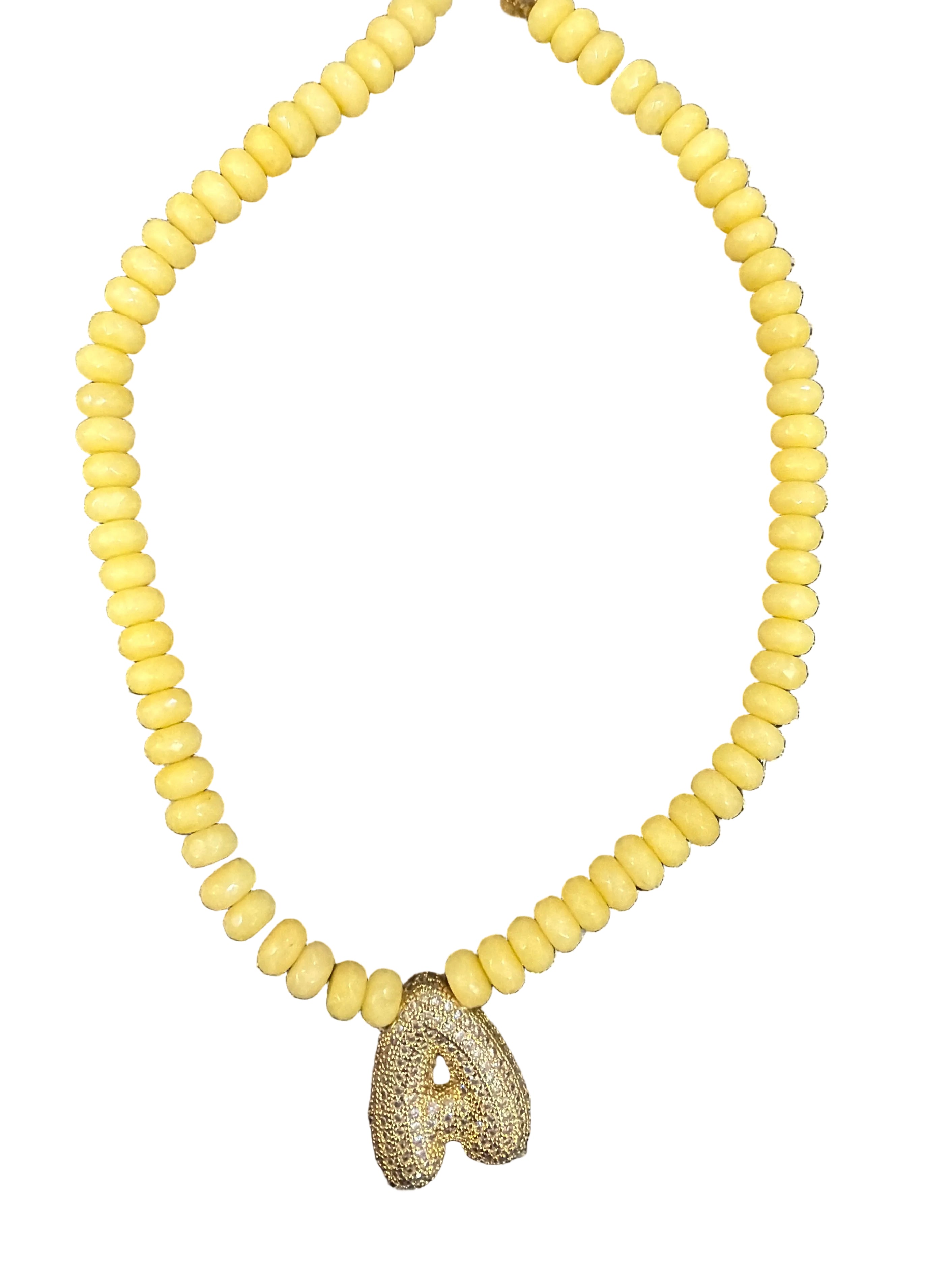Collana personalizzata lettera bubble
