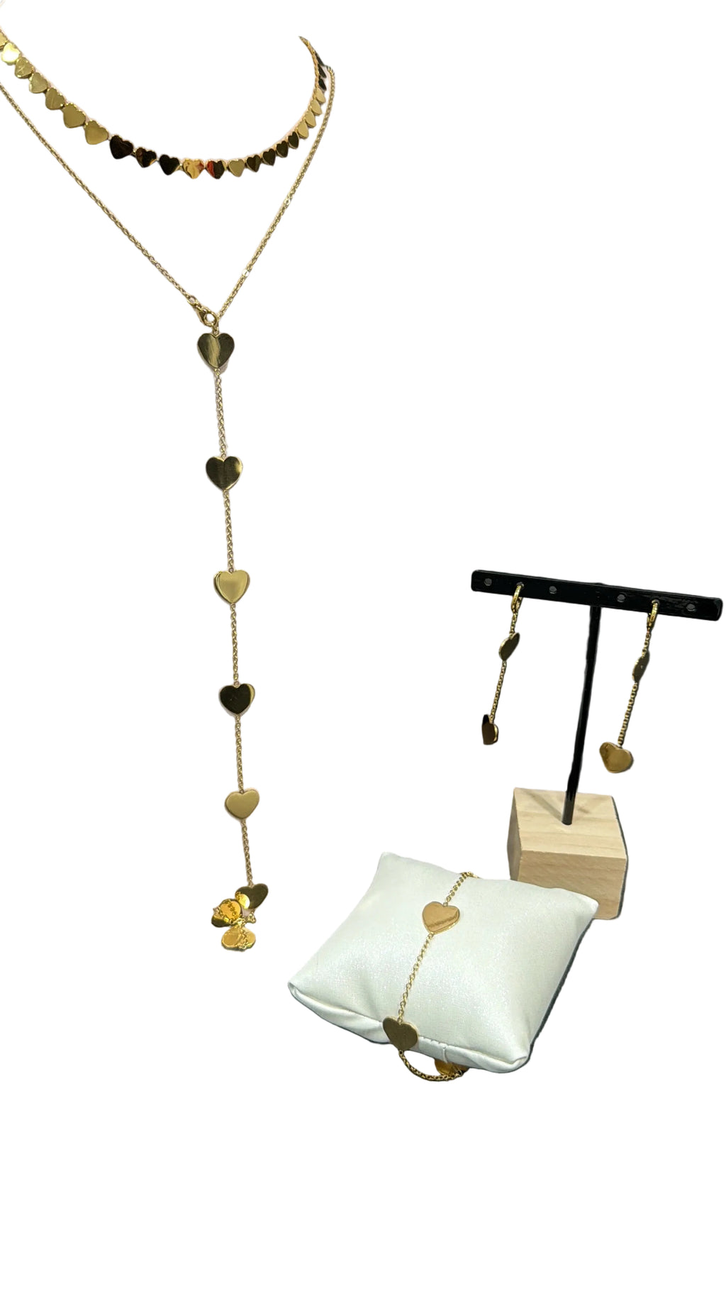 Collana cuoricini lunga
