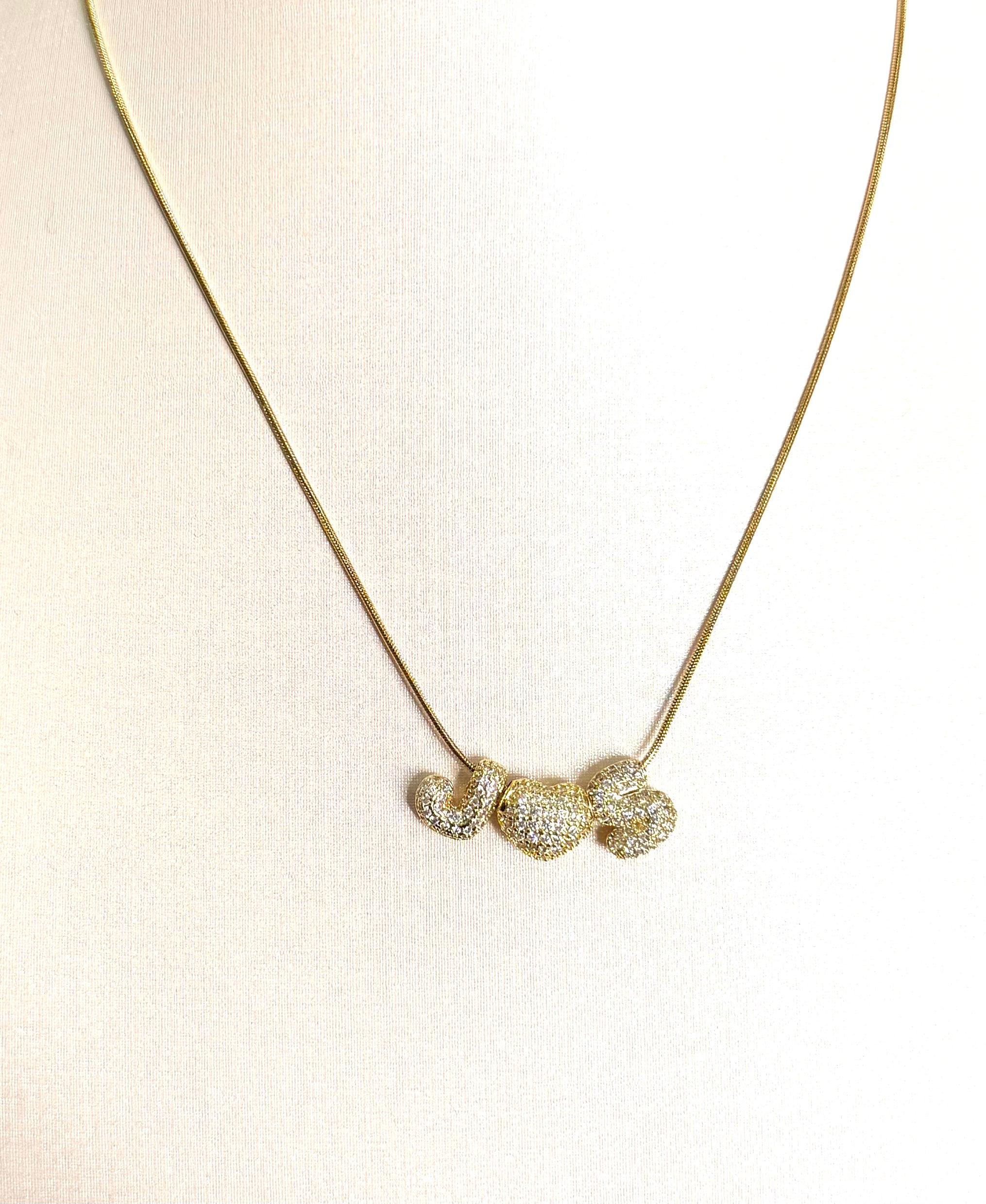 Collana personalizzata letterine zirconate