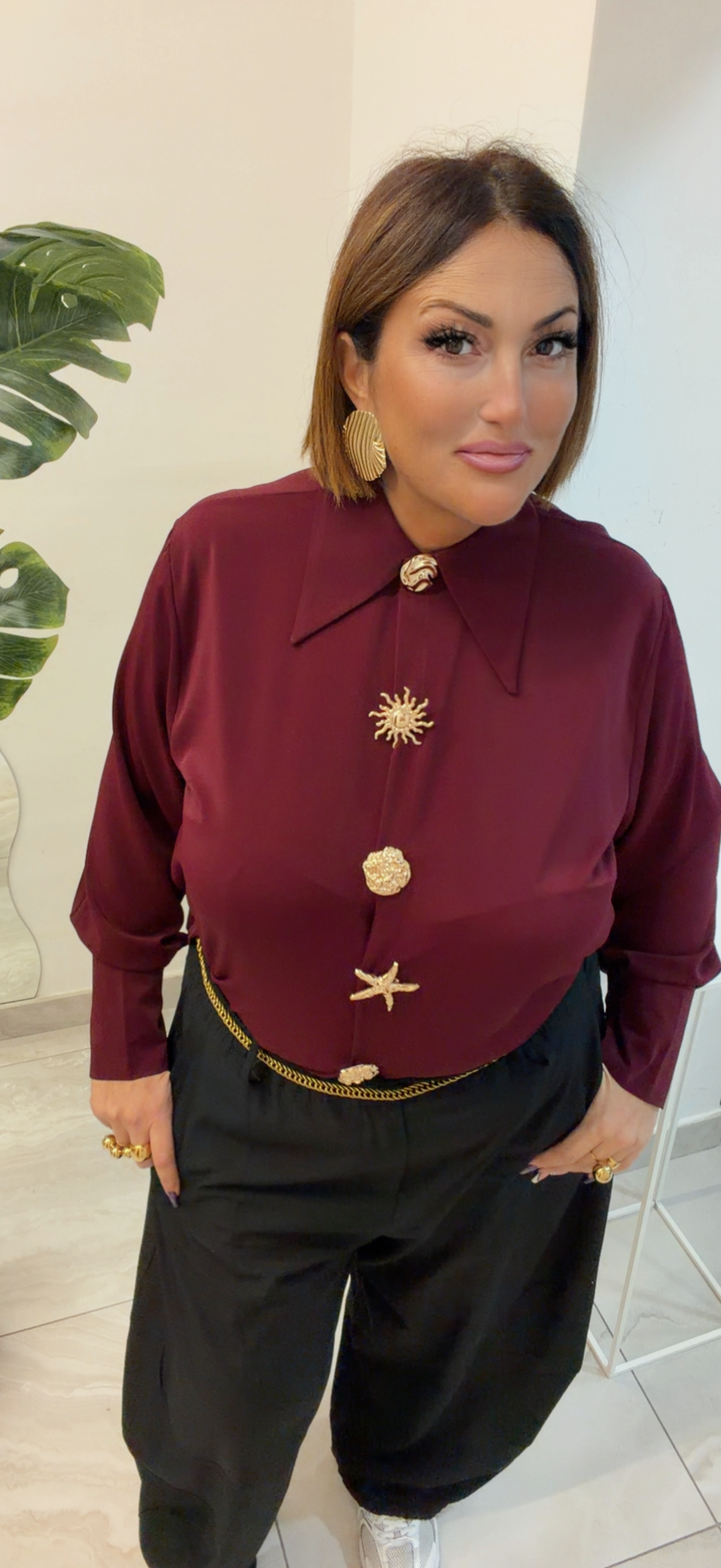 Camicia Sole stella curvy