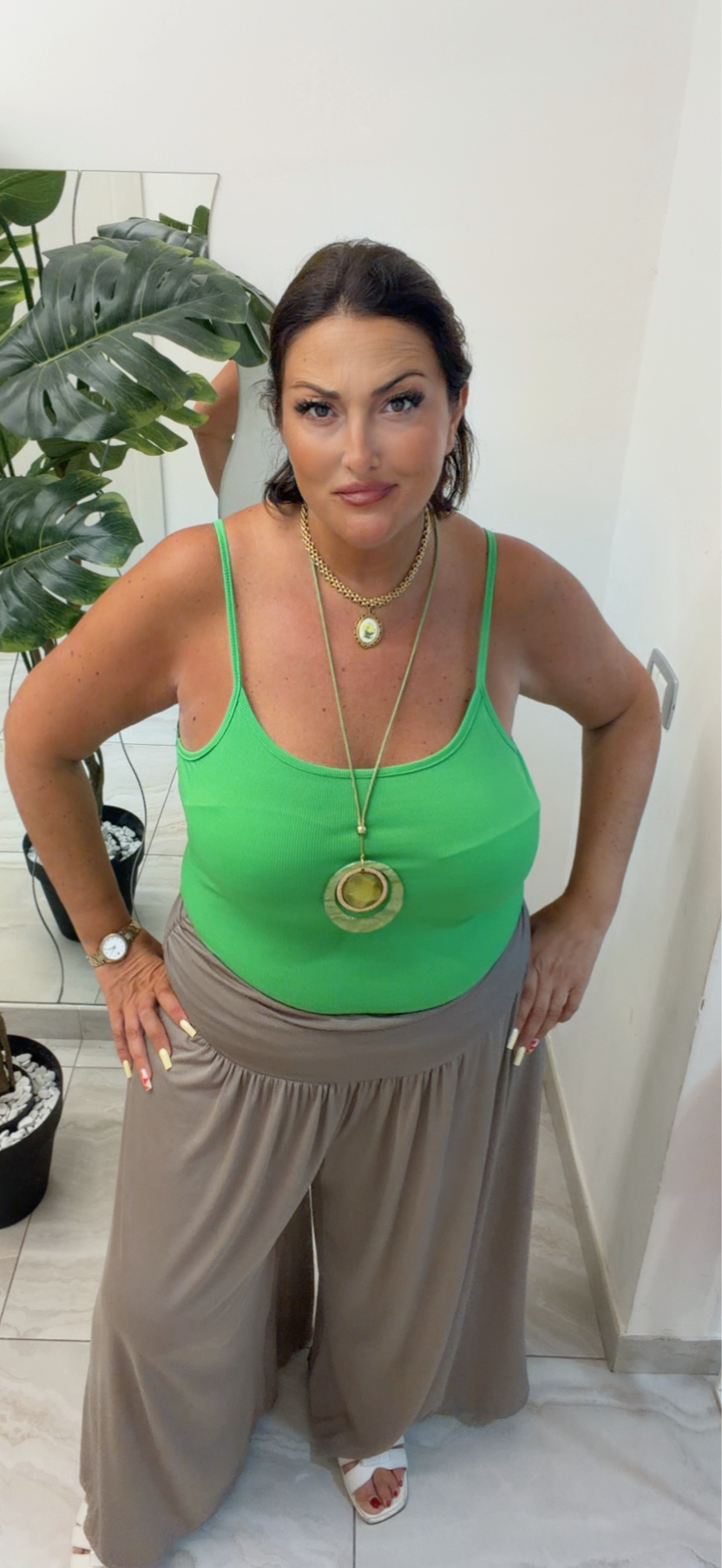 Canotta bretella stretta curvy